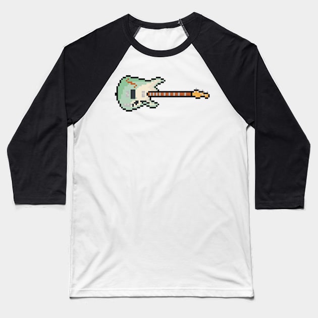 Pixel Pawn Shop 72 Guitar Baseball T-Shirt by gkillerb